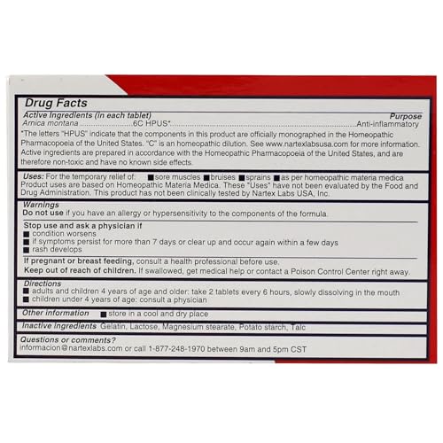 Arnica Recovery TABS NARTEX - Maple Wellness Supplements