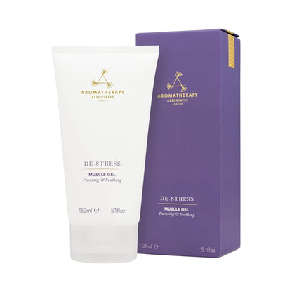 Aromatherapy Associates De-Stress Muscle Gel, Cooling & Warming Massage Gel with Ginger, Black Pepper & Rosemary Essential Oils for Daily Tension & Post-Activity Comfort, 5.07 oz - Maple Wellness Supplements