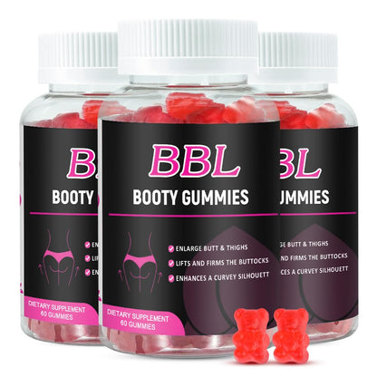 Aromlife BBL Gummies for Women, Pack of 3, Bear Shape Booty Gummies with Herbal Ingredients, BBL Vitamin Gummy with Fenugreek, Asian Ginseng, Motherwort, Saw Palmetto, Anise Seed & Vitamin C - Maple Wellness Supplements