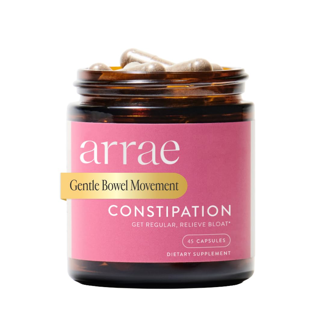 Arrae Constipation Relief Capsules – Gentle, Natural Bowel Support – Clinically Proven for Regularity & Comfort – Non-Stimulant, Overnight Relief – 45 Capsules - Maple Wellness Supplements