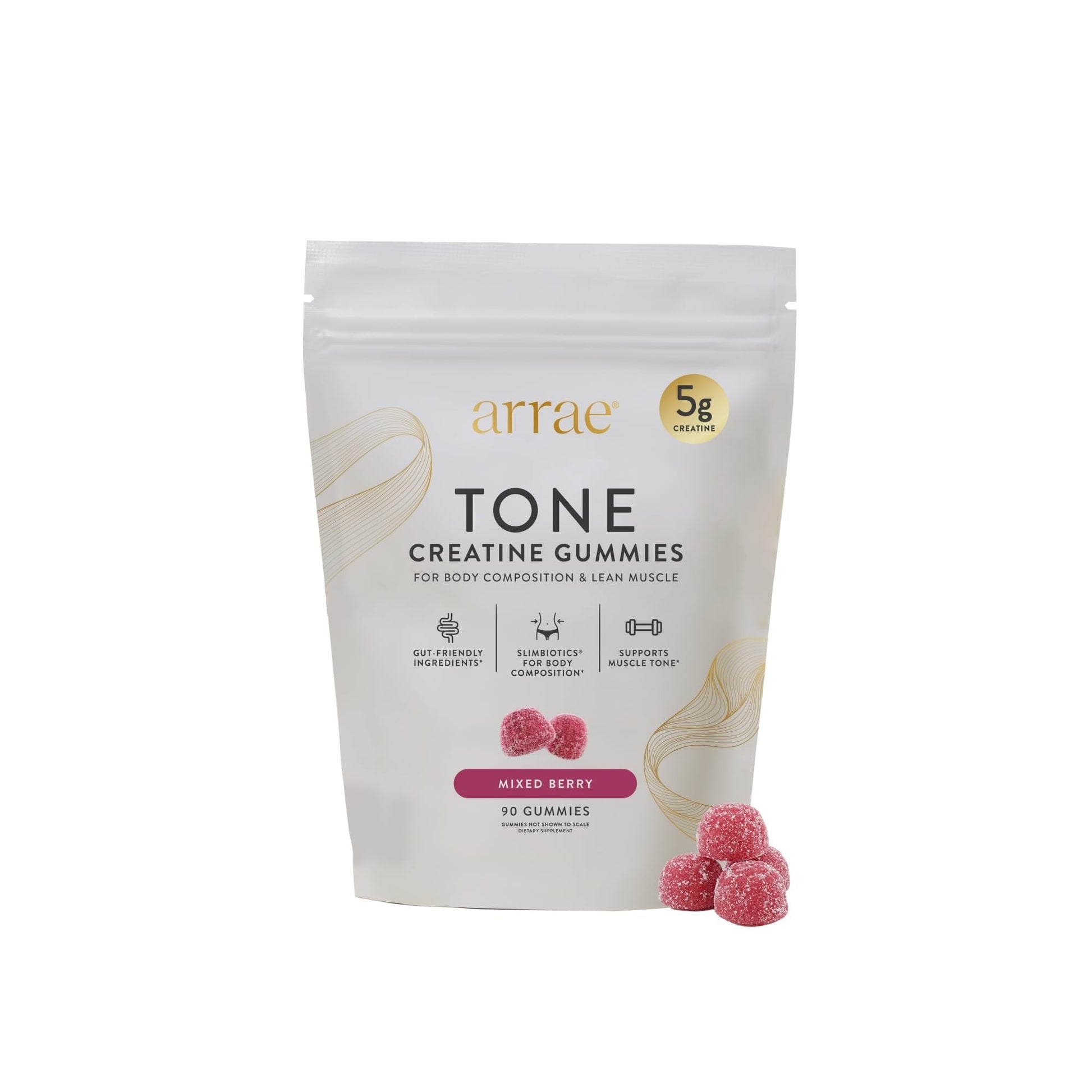 Arrae Tone Gummies – Creatine Monohydrate 5g for Women – Support Lean Muscle, Strength & Recovery – Hormone-Friendly Muscle Toning Supplement - Maple Wellness Supplements