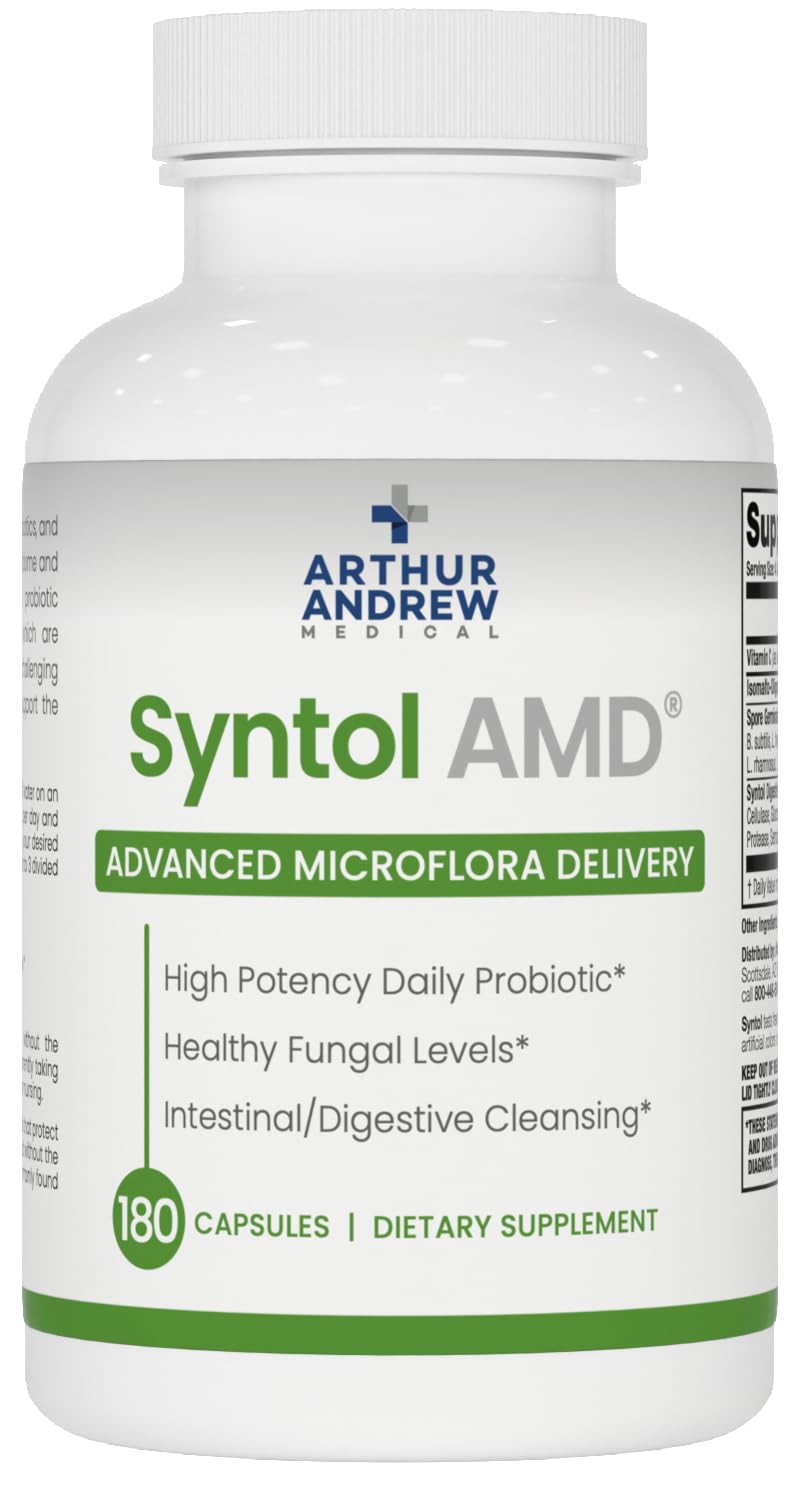 Arthur Andrew Medical, Syntol, 3-in-1 Formula with Probiotics, Prebiotic Fiber & Yeast Cleansing Multi-Enzymes, 180 - Maple Wellness Supplements