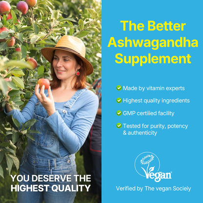 Ashwagandha Gummies 2000mg for Women Men - Sugar Free, Vegan - Organic Ashwagandha Root Extract Supplements Gummy & Vitamin D3 - Maple Wellness Supplements