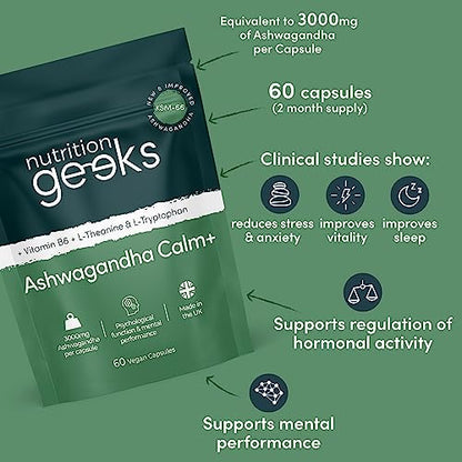 Ashwagandha KSM 66 Complex - 3000mg Enhanced with Amino Acids & Vitamin B6 - Maple Wellness Supplements