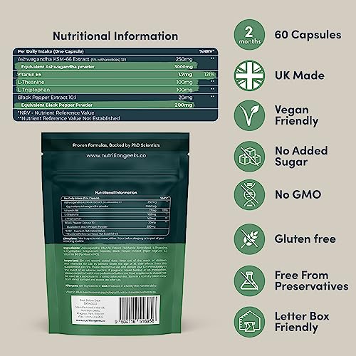 Ashwagandha KSM 66 Complex - 3000mg Enhanced with Amino Acids & Vitamin B6 - Maple Wellness Supplements