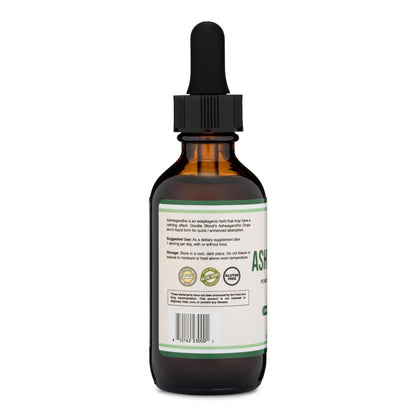 Ashwagandha Organic Drops for Stress Relief (1,200mg, 60 Servings) Ashwagandha Tincture for Adrenal Support and Cortisol Manager - Maple Wellness Supplements