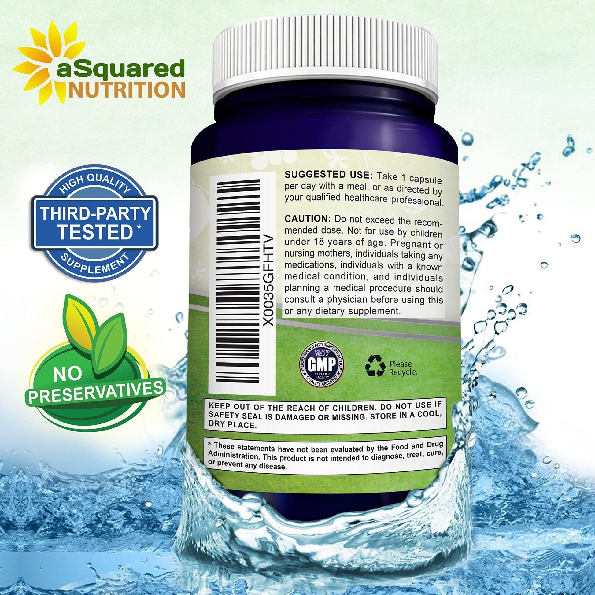 aSquared Nutrition Apigenin 50mg & L-Theanine 200mg - 120 Capsules - Apigenin Supplement Pills for Sleep and Relaxation - Maple Wellness Supplements