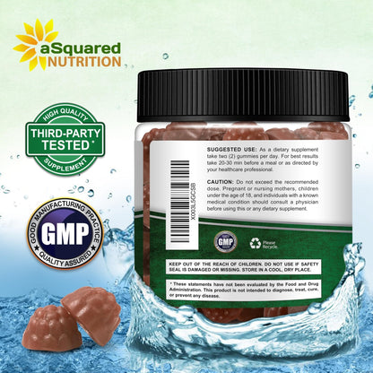 aSquared Nutrition Citrus Bergamot Gummies - Citrus Bergamot Extract Supplement 500mg Per Serving - Pure Gummy Alternative to Capsules & Pills - Maple Wellness Supplements