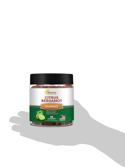 aSquared Nutrition Citrus Bergamot Gummies - Citrus Bergamot Extract Supplement 500mg Per Serving - Pure Gummy Alternative to Capsules & Pills - Maple Wellness Supplements
