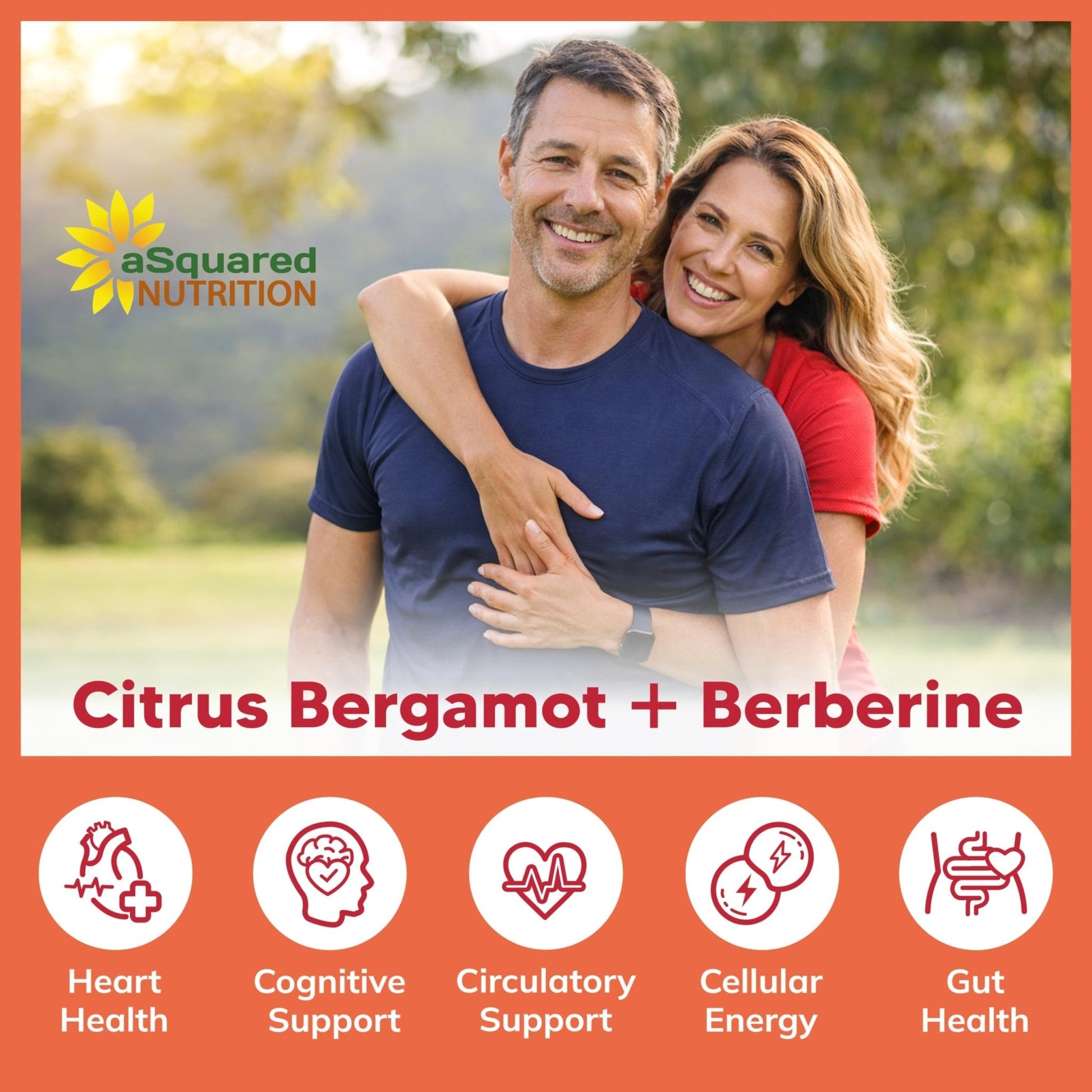 aSquared Nutrition Citrus Bergamot with Berberine Supplement - 1400mg Per Serving Max Strength Complex - 120 Capsules - Supports Cardiovascular Health - Maple Wellness Supplements