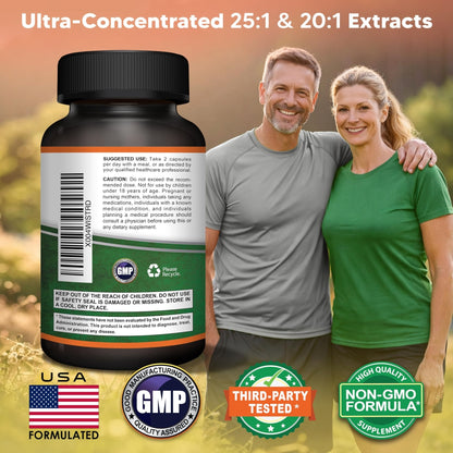 aSquared Nutrition Citrus Bergamot with Berberine Supplement - 1400mg Per Serving Max Strength Complex - 120 Capsules - Supports Cardiovascular Health - Maple Wellness Supplements