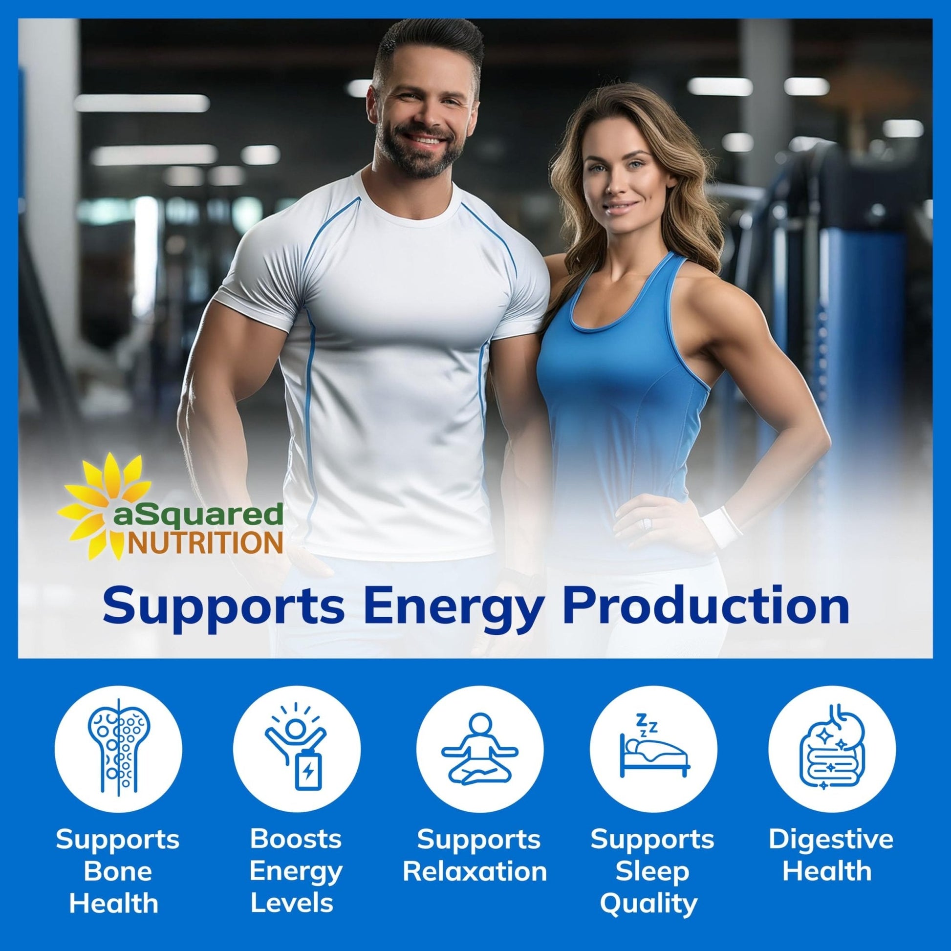 aSquared Nutrition Magnesium Glycinate 400mg - 180 Tablets - Max Strength Magnesium Bisglycinate Supplement -Maximum Bioavailability & Absorption-Non-GMO - Maple Wellness Supplements