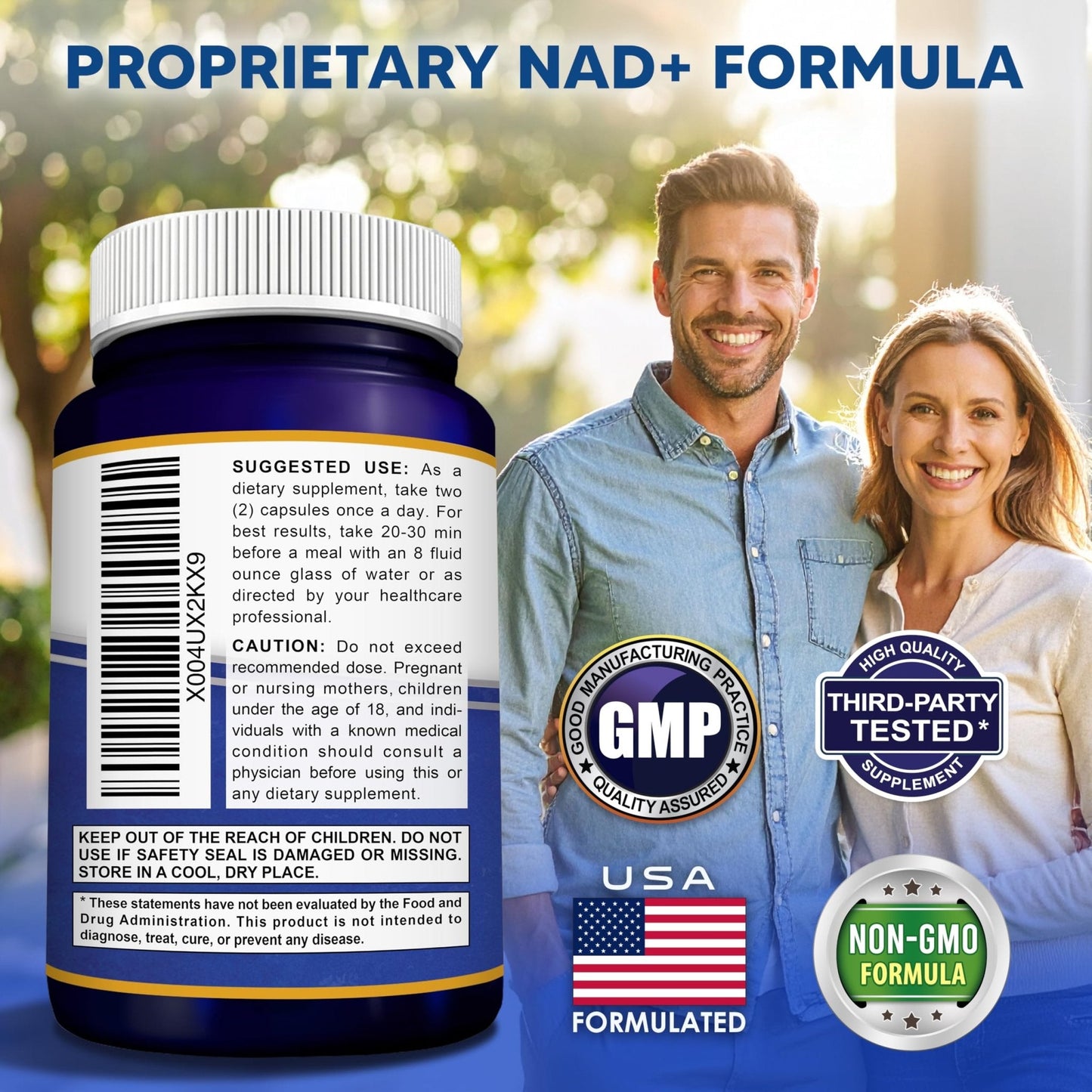 aSquared Nutrition NAD Resveratrol Supplement - NAD+ Nicotinamide Riboside 500mg (Vitamin B3) Plus Trans-Resveratrol & Quercetin - NMN Alternative for Men & Women - 60 Capsules - Maple Wellness Supplements