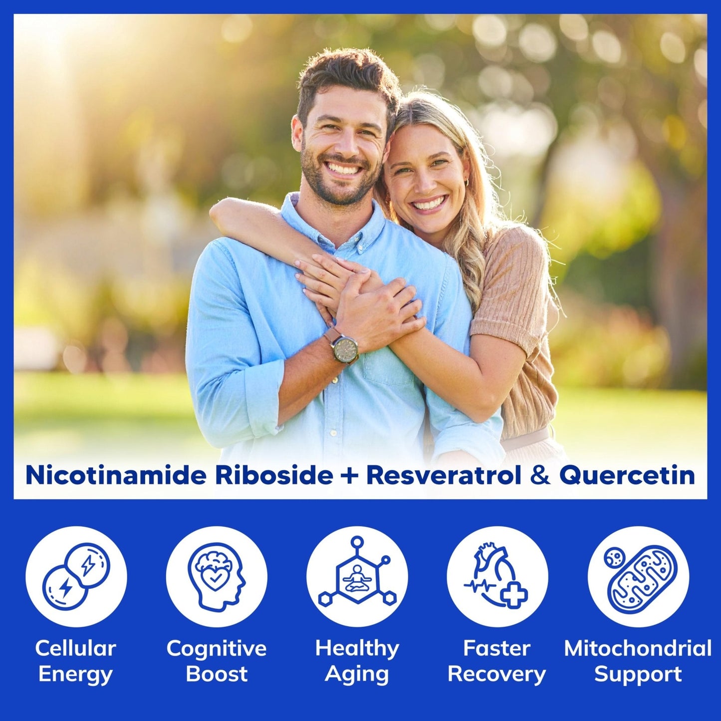 aSquared Nutrition NAD Resveratrol Supplement - NAD+ Nicotinamide Riboside 500mg (Vitamin B3) Plus Trans-Resveratrol & Quercetin - NMN Alternative for Men & Women - 60 Capsules - Maple Wellness Supplements