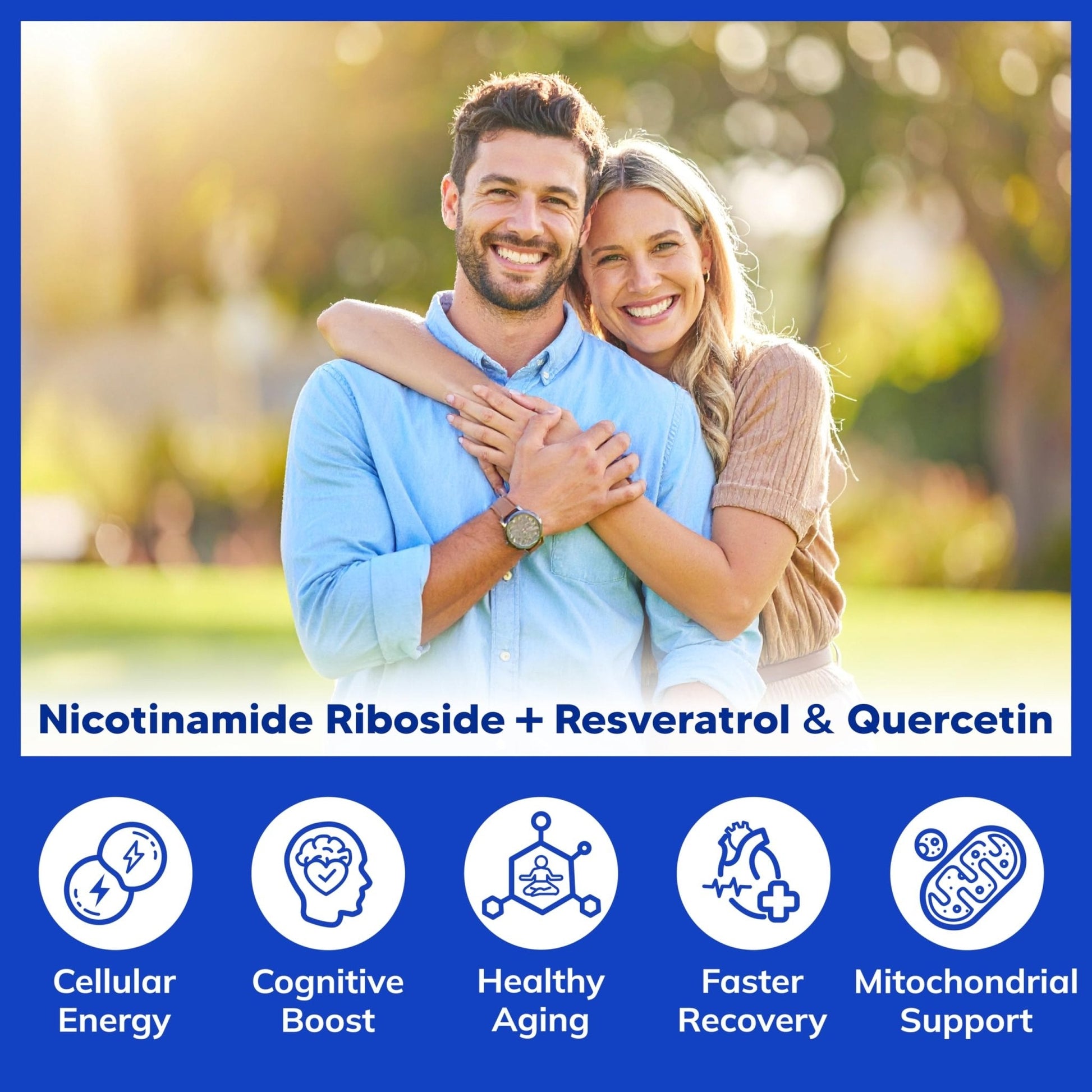 aSquared Nutrition NAD Resveratrol Supplement - NAD+ Nicotinamide Riboside 500mg (Vitamin B3) Plus Trans-Resveratrol & Quercetin - NMN Alternative for Men & Women - 60 Capsules - Maple Wellness Supplements