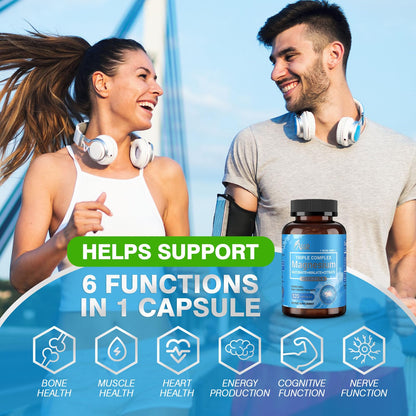 ASSR Triple Magnesium Complex – 300mg Magnesium Supplement with Glycinate, Malate & Citrate – Supports Relaxation, Muscle & Nerve Function - Maple Wellness Supplements