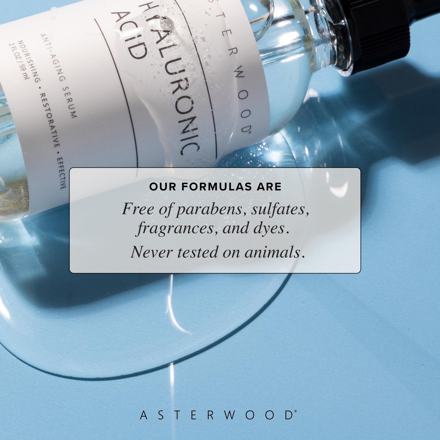Asterwood Hyaluronic Acid Serum for Face - Plumping, Anti-Aging, Hydrating - Fragrance-Free - 1 Fl Oz - Maple Wellness Supplements