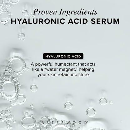 Asterwood Hyaluronic Acid Serum for Face - Plumping, Anti-Aging, Hydrating - Fragrance-Free - 1 Fl Oz - Maple Wellness Supplements
