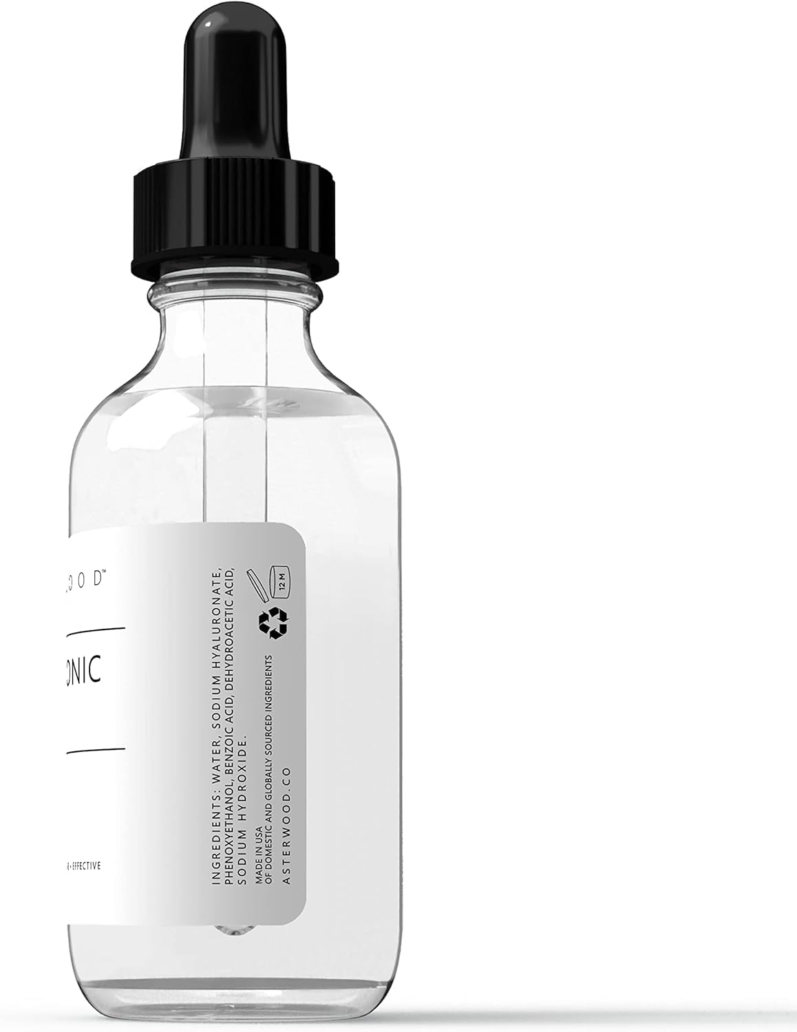 Asterwood Hyaluronic Acid Serum for Face - Plumping, Anti-Aging, Hydrating - Fragrance-Free - 1 Fl Oz - Maple Wellness Supplements