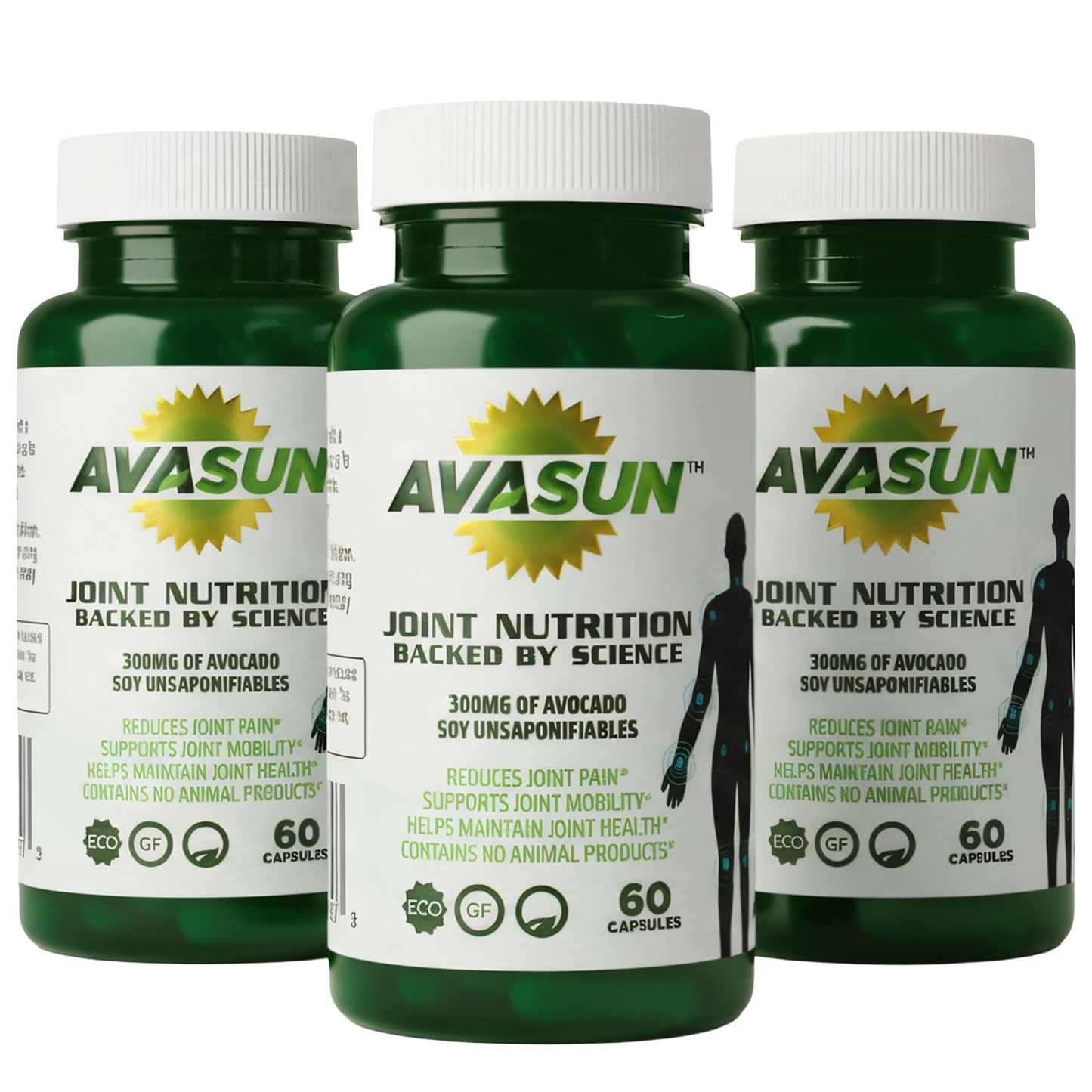ASU Joint Support Supplement – 300mg Avocado Soy Unsaponifiables for Joint Comfort, Mobility & Cartilage Health, Clinically Studied, Plant-Based, Non-GMO, Gluten-Free, 60 Capsules (6 Month Supply) - Maple Wellness Supplements