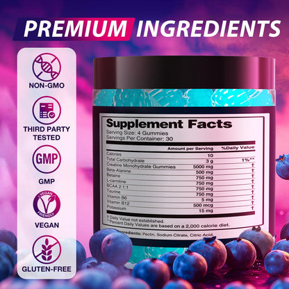 Asumtal Creatine Monohydrate Gummies Complex 8500 MG for Men & Women, Creatine Monohydrate Supplement for Muscle Growth, Strength & Energy Support - Maple Wellness Supplements