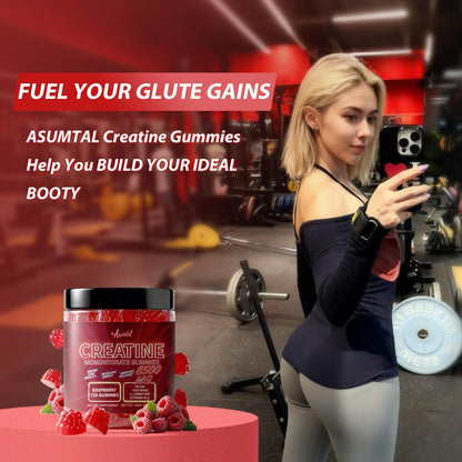 Asumtal Creatine Monohydrate Gummies for Men & Women, Creatine Monohydrate Supplement for Muscle Growth, Strength & Energy Support - Maple Wellness Supplements