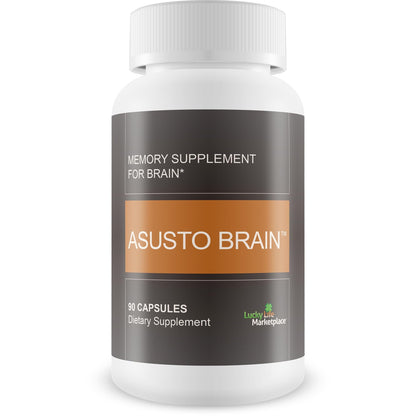Asusto Memory Supplement for Brain - Improved Capsule Formula - Natural Brain, Memory, & Focus Support - Brain Support - Brain Supplement - Nootropic - Natural Asusto Sandalwood Improved Formula - Maple Wellness Supplements