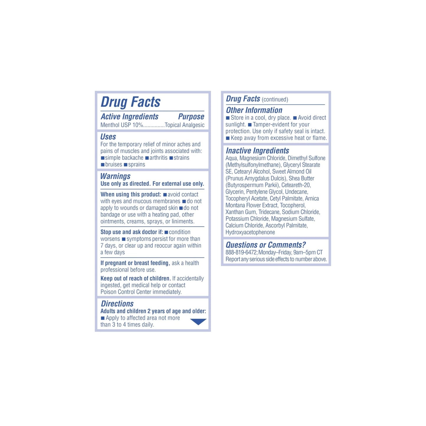 ASUTRA Muscle Pain Relief Cream, Cooling Menthol with Moisturizing Magnesium and Arnica Montana Oil, 3.4 oz - Maple Wellness Supplements