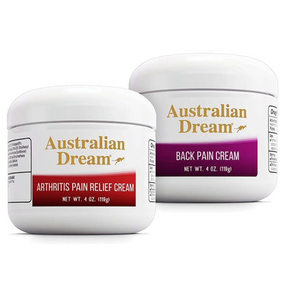 Australian Dream Arthritis Pain Relief Cream & Back Pain Cream - Soothing, Non-Greasy Pain Relief Creams - Topical Arthritis Pain Relief Good for Muscle Aches, Joint Pain, or Back Pain - 4 oz Bundle - Maple Wellness Supplements