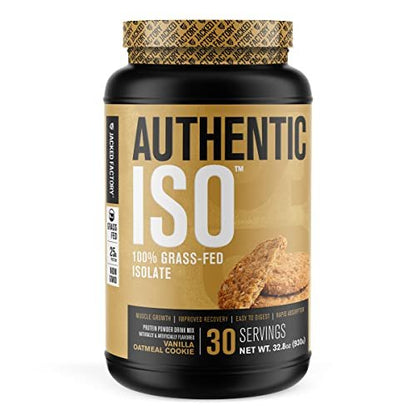 Authentic ISO Grass Fed Whey Protein Isolate Powder - Low Carb, Non-GMO Muscle - Maple Wellness Supplements