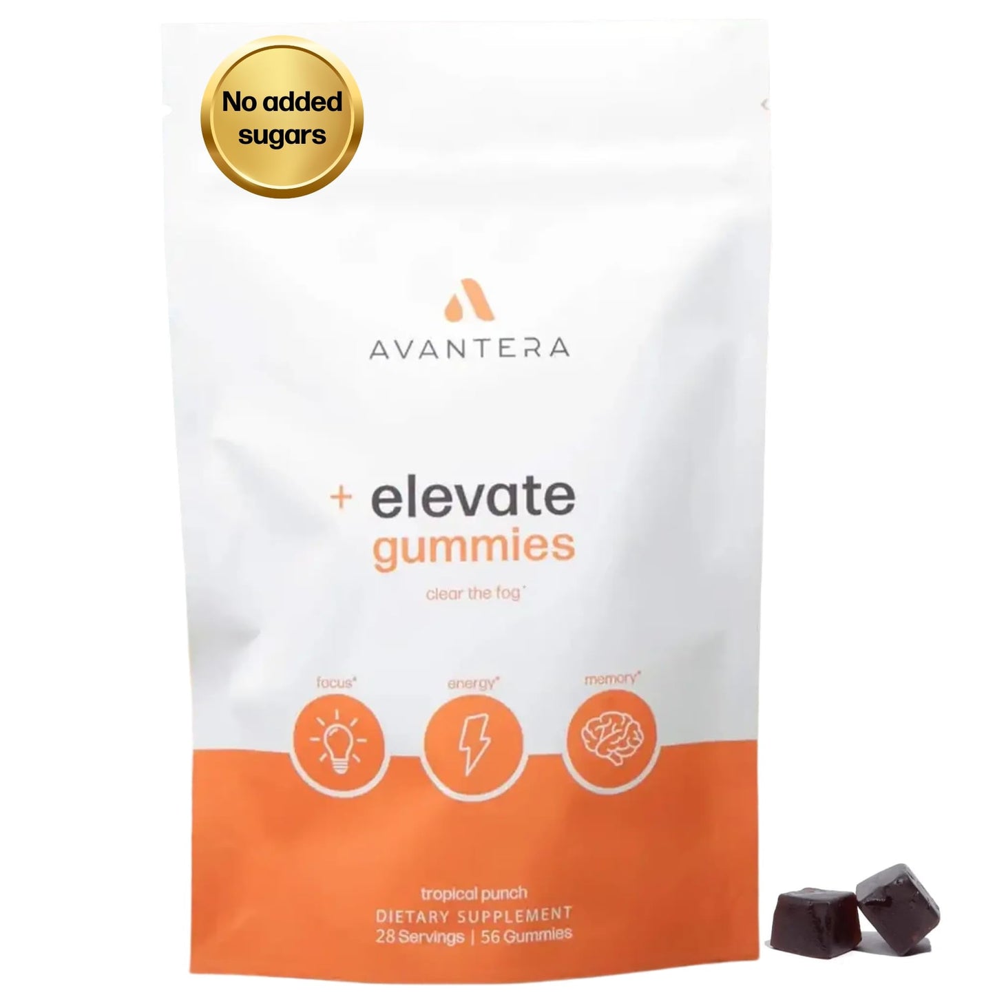 Avantera Elevate Gummies Premium Nootropic Supplement - Beat Brain Fog - Best Focus Supplements for Memory & Focus Support - Energy Without Crash - 60 Gummies for Women & Men - Maple Wellness Supplements