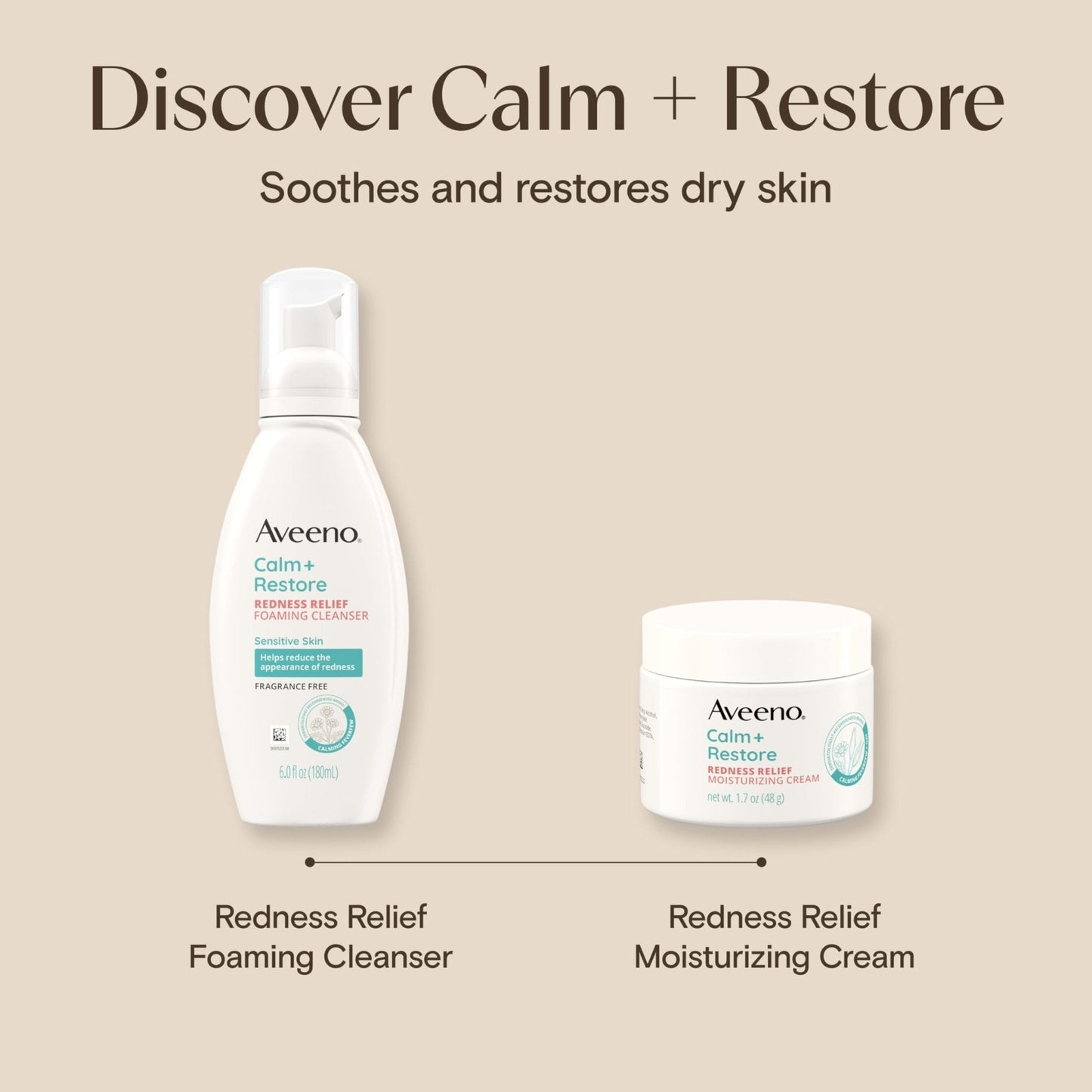 Aveeno Calm + Restore Facial Moisturizer Face Cream for Redness Relief, Non-Comedogenic - Maple Wellness Supplements