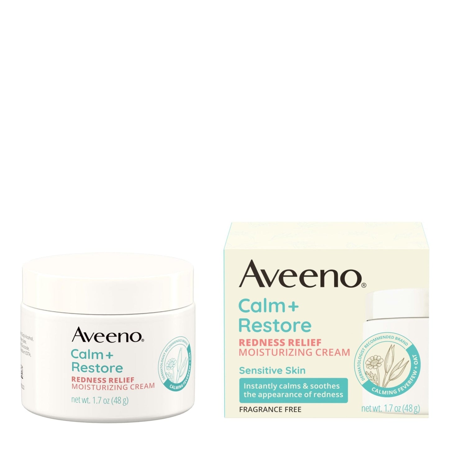 Aveeno Calm + Restore Facial Moisturizer Face Cream for Redness Relief, Non-Comedogenic - Maple Wellness Supplements