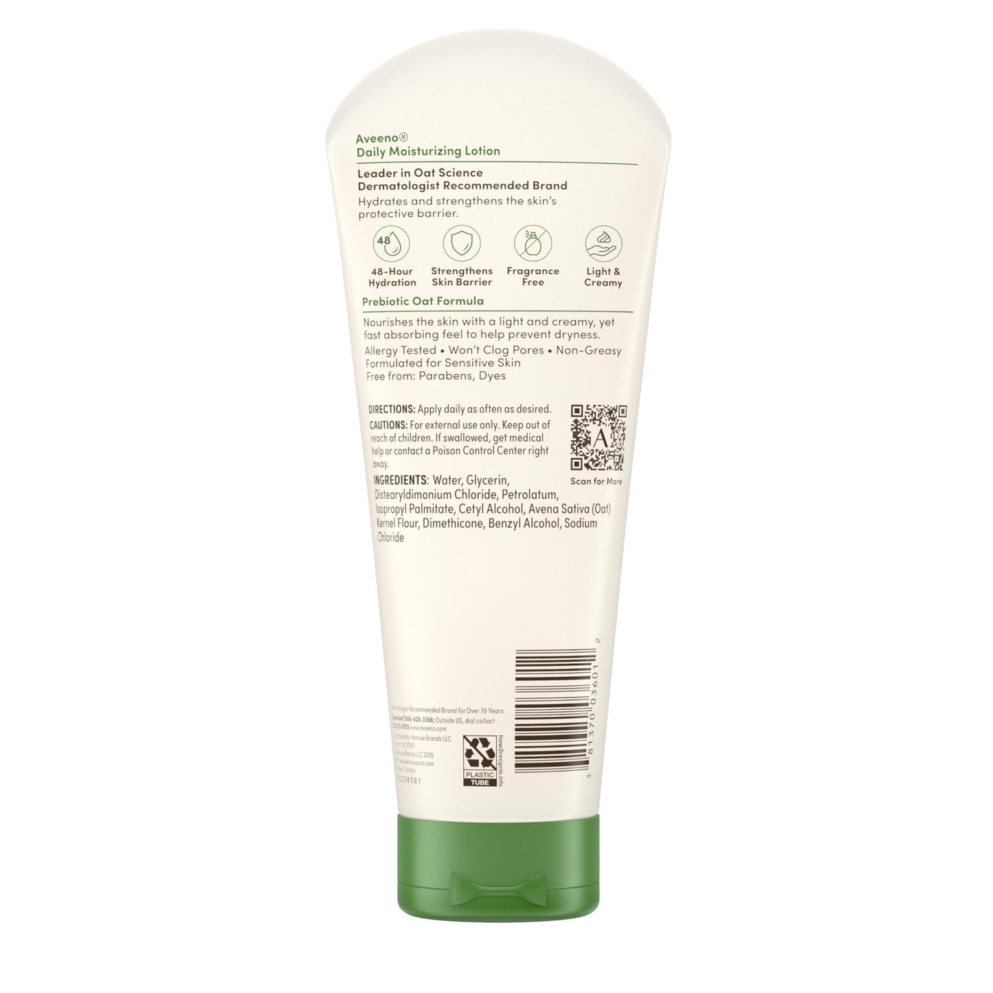 Aveeno Daily Moisturizing Body Lotion, Body Lotion for Dry Skin with Prebiotic Oat, Paraben - Maple Wellness Supplements