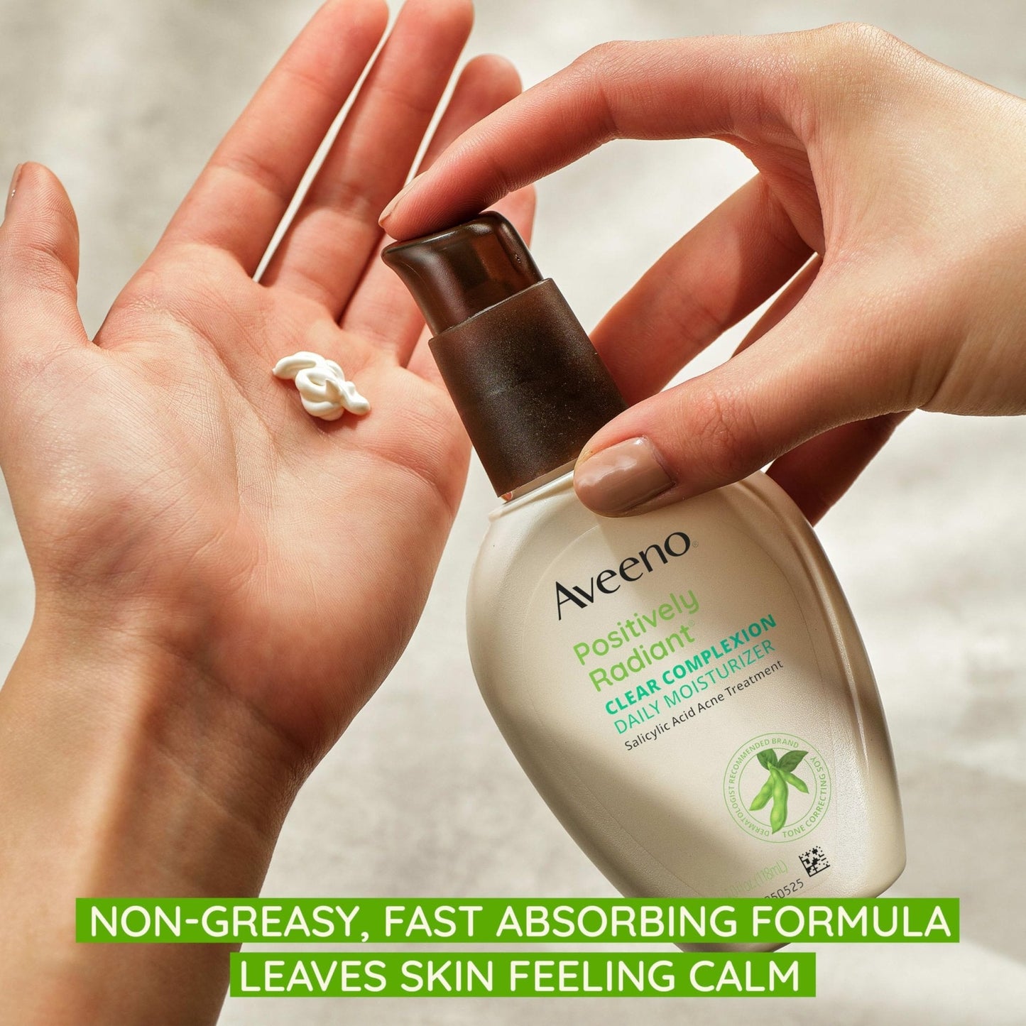 Aveeno Positively Radiant Clear Complexion Face Moisturizer, Acne Facial Moisturizer with Soy and Salicylic Acid for Oily Skin, Hypoallergenic Formula - Maple Wellness Supplements