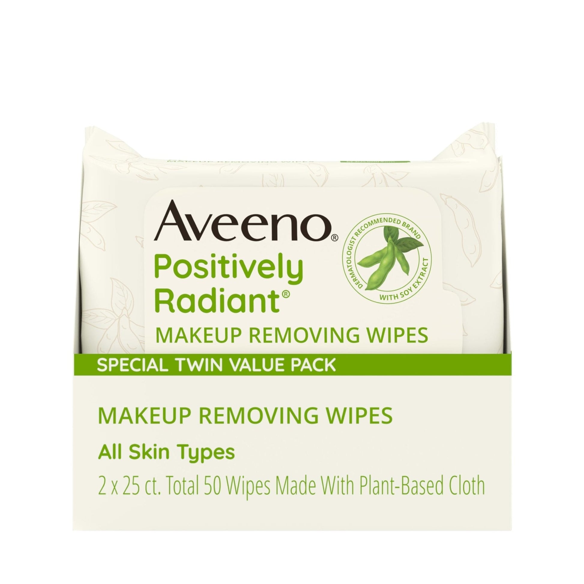 Aveeno Positively Radiant Makeup Remover Wipes, Oil Free, Alcohol Free, Non-Comedogenic Facial Cleansing Wipes, Gentle Face Wipes for Sensitive Skin - Maple Wellness Supplements