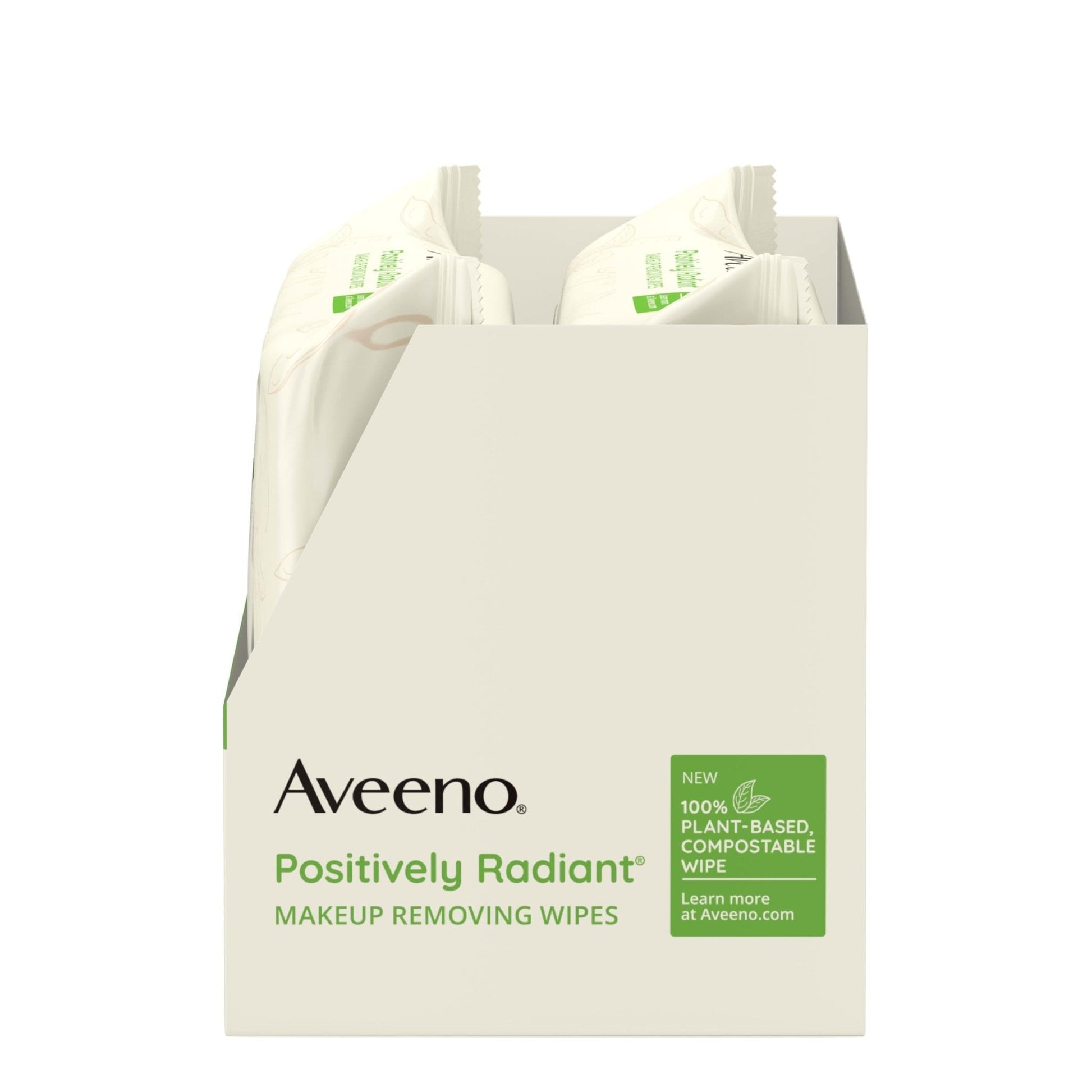 Aveeno Positively Radiant Makeup Remover Wipes, Oil Free, Alcohol Free, Non-Comedogenic Facial Cleansing Wipes, Gentle Face Wipes for Sensitive Skin - Maple Wellness Supplements