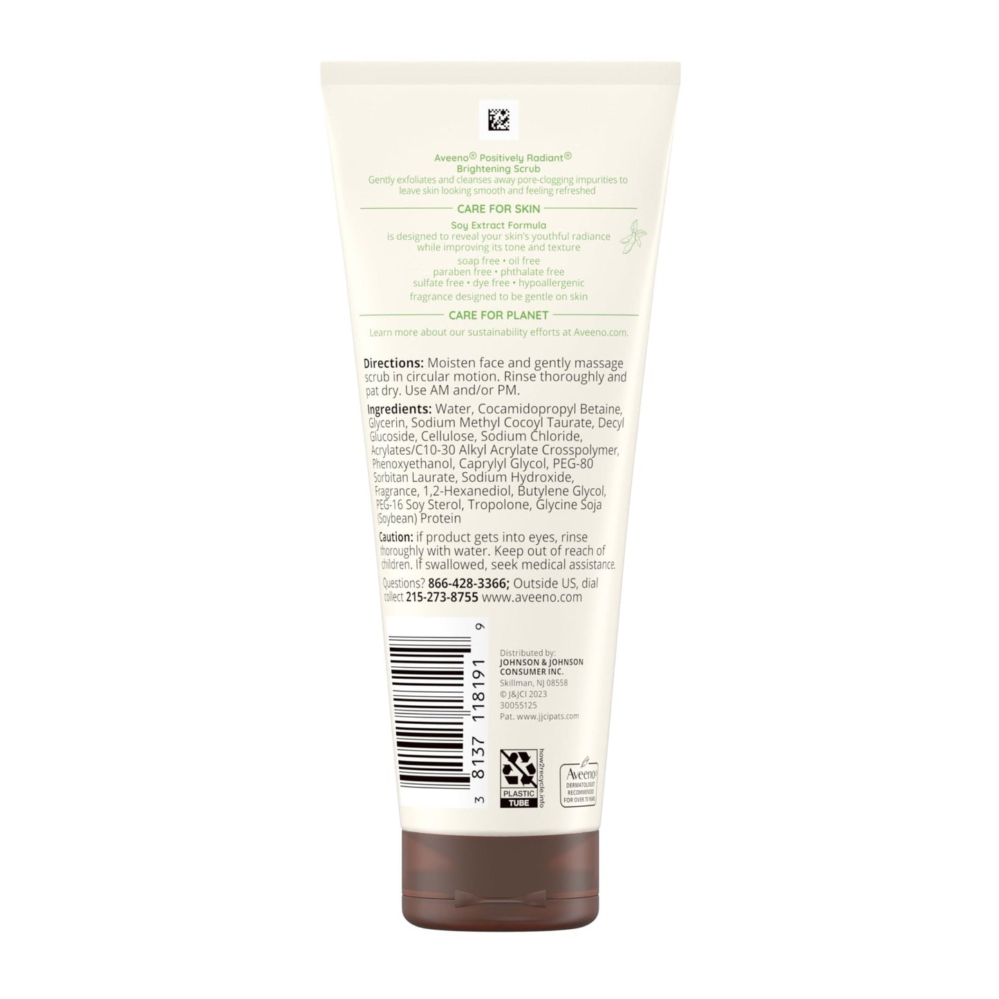 Aveeno Positively Radiant Skin Brightening Daily Facial Scrub with Moisture-Rich Soy Extract - Maple Wellness Supplements
