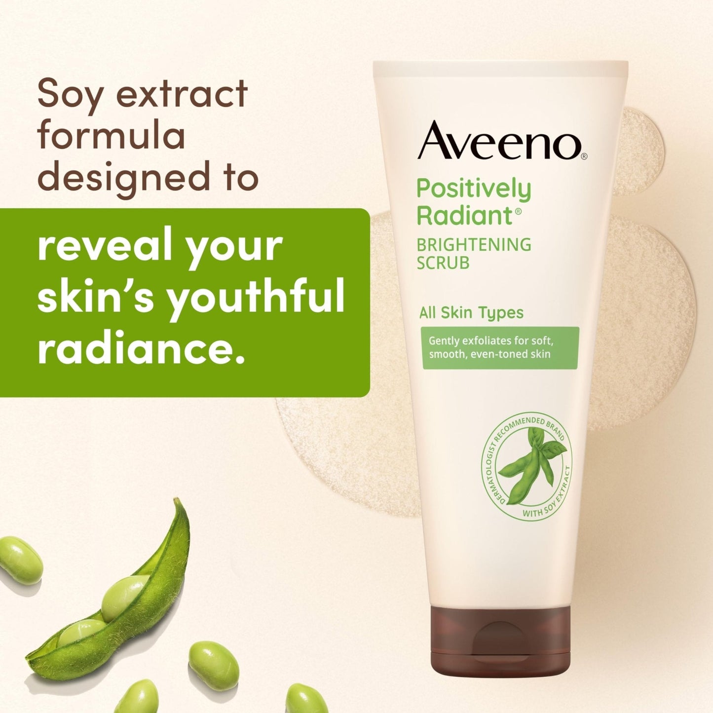 Aveeno Positively Radiant Skin Brightening Daily Facial Scrub with Moisture-Rich Soy Extract - Maple Wellness Supplements