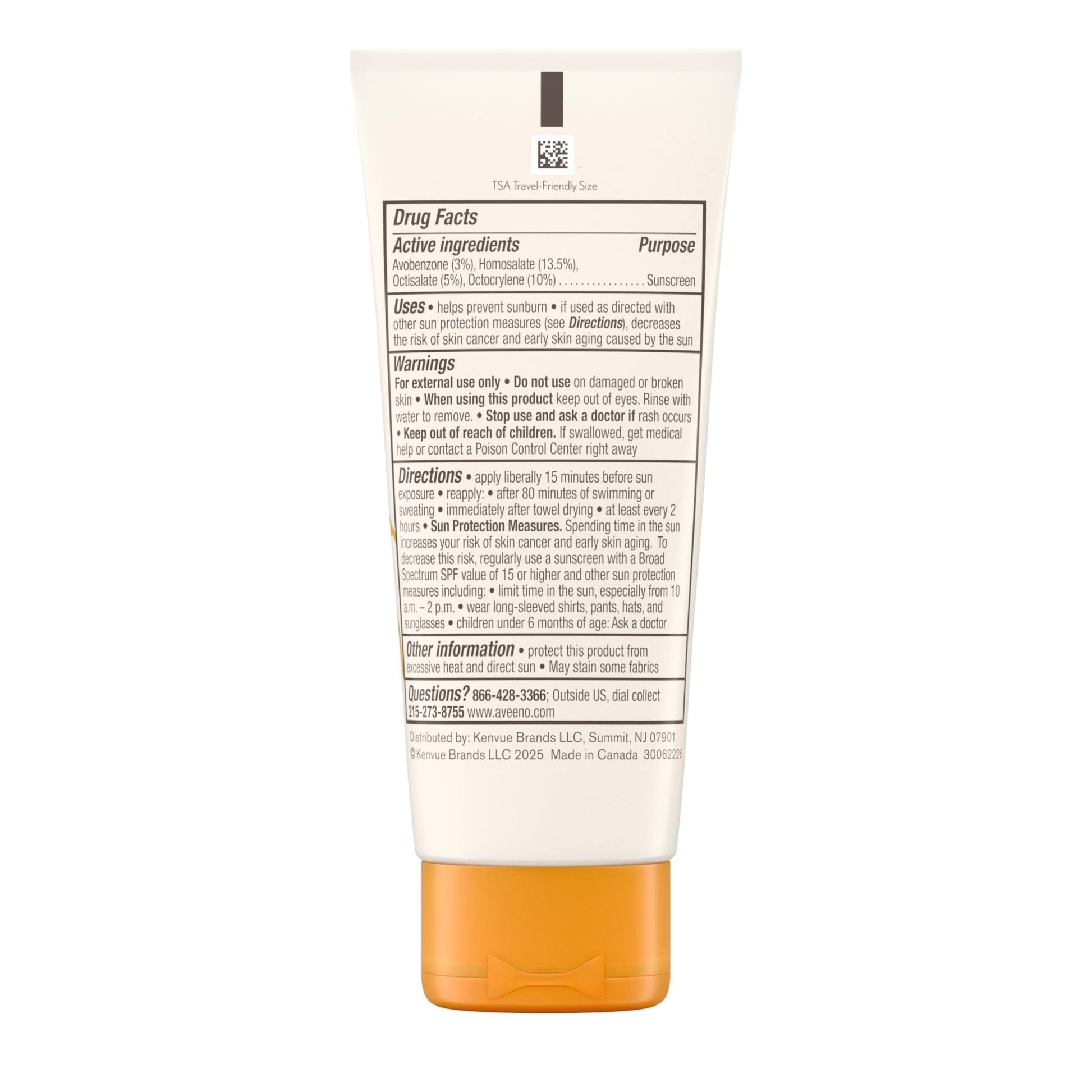 Aveeno Protect + Hydrate Face Sunscreen, SPF 60 Broad Spectrum, for Sensitive Skin, Travel Size, Water Resistant - Maple Wellness Supplements