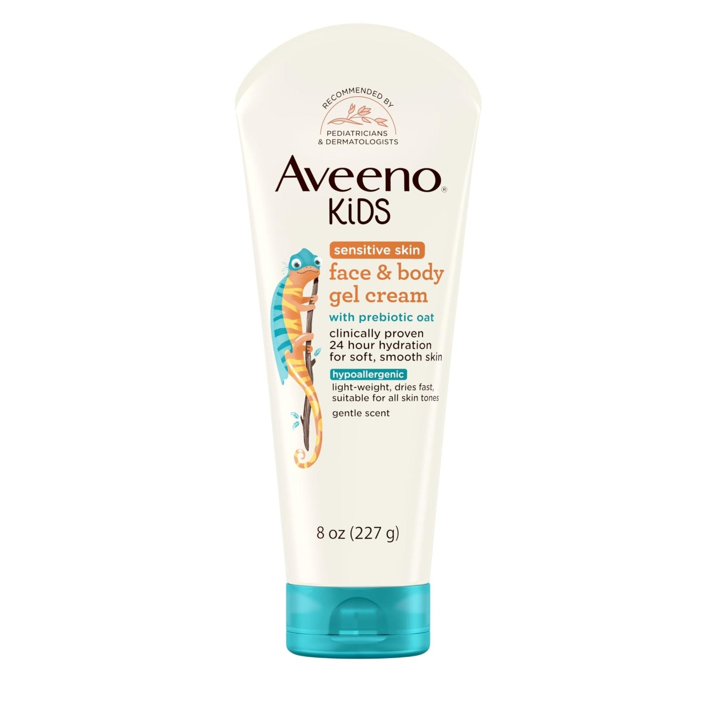 Aveeno Sensitive Skin Face & Body Gel Cream for Kids with Prebiotic Oat, Clinically Proven 24 Hour Hydration for Soft Skin - Maple Wellness Supplements