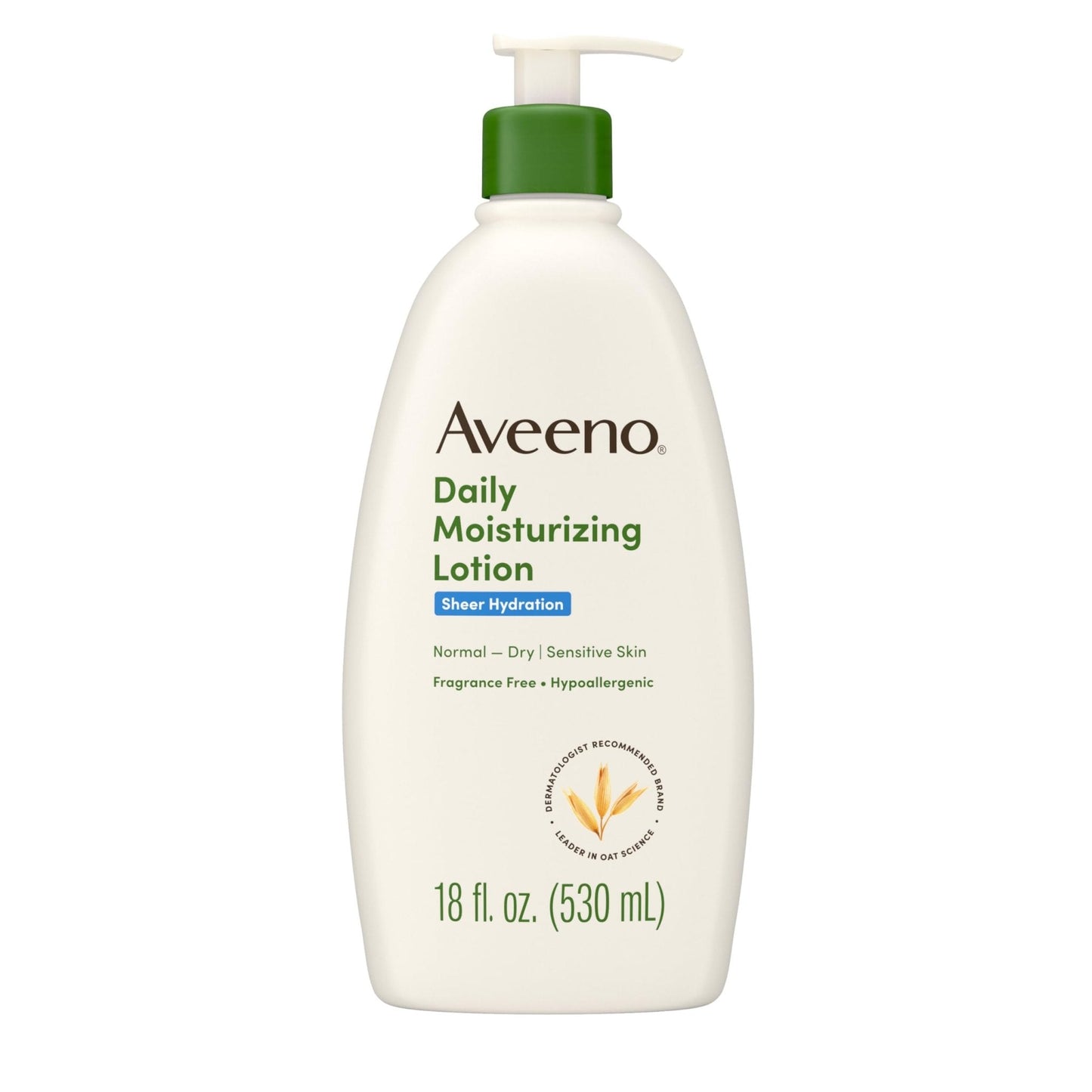Aveeno Sheer Hydration Fragrance-Free Daily Moisturizing Lotion with Prebiotic Oat for Dry Skin, Lightweight - Maple Wellness Supplements
