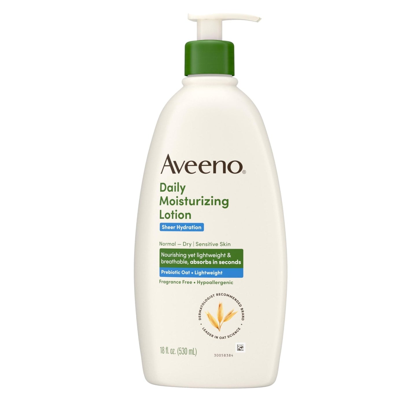 Aveeno Sheer Hydration Fragrance-Free Daily Moisturizing Lotion with Prebiotic Oat for Dry Skin, Lightweight - Maple Wellness Supplements