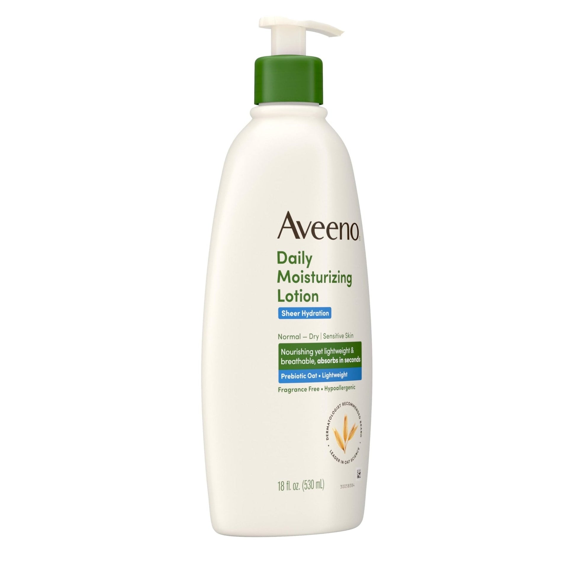 Aveeno Sheer Hydration Fragrance-Free Daily Moisturizing Lotion with Prebiotic Oat for Dry Skin, Lightweight - Maple Wellness Supplements