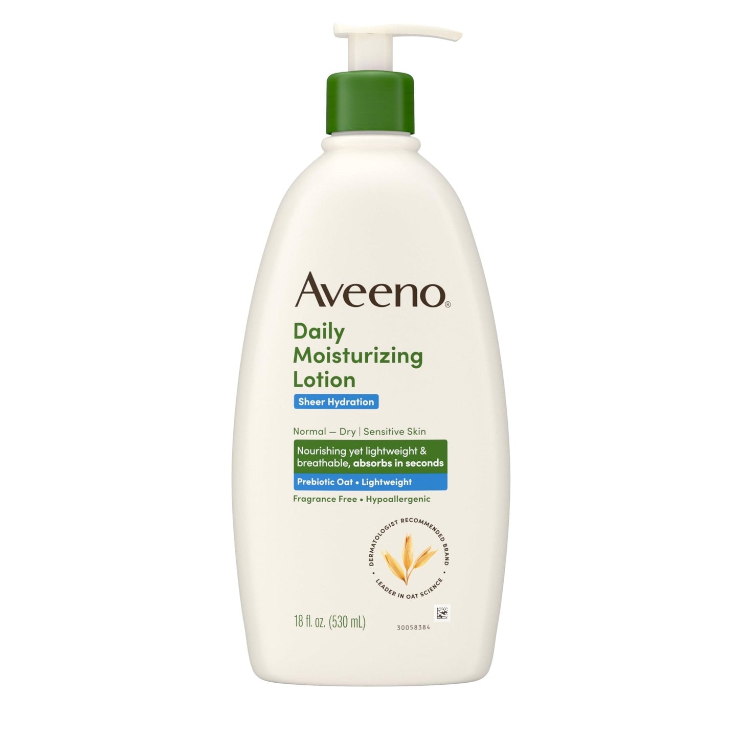 Aveeno Sheer Hydration Fragrance-Free Daily Moisturizing Lotion with Prebiotic Oat for Dry Skin, Lightweight - Maple Wellness Supplements