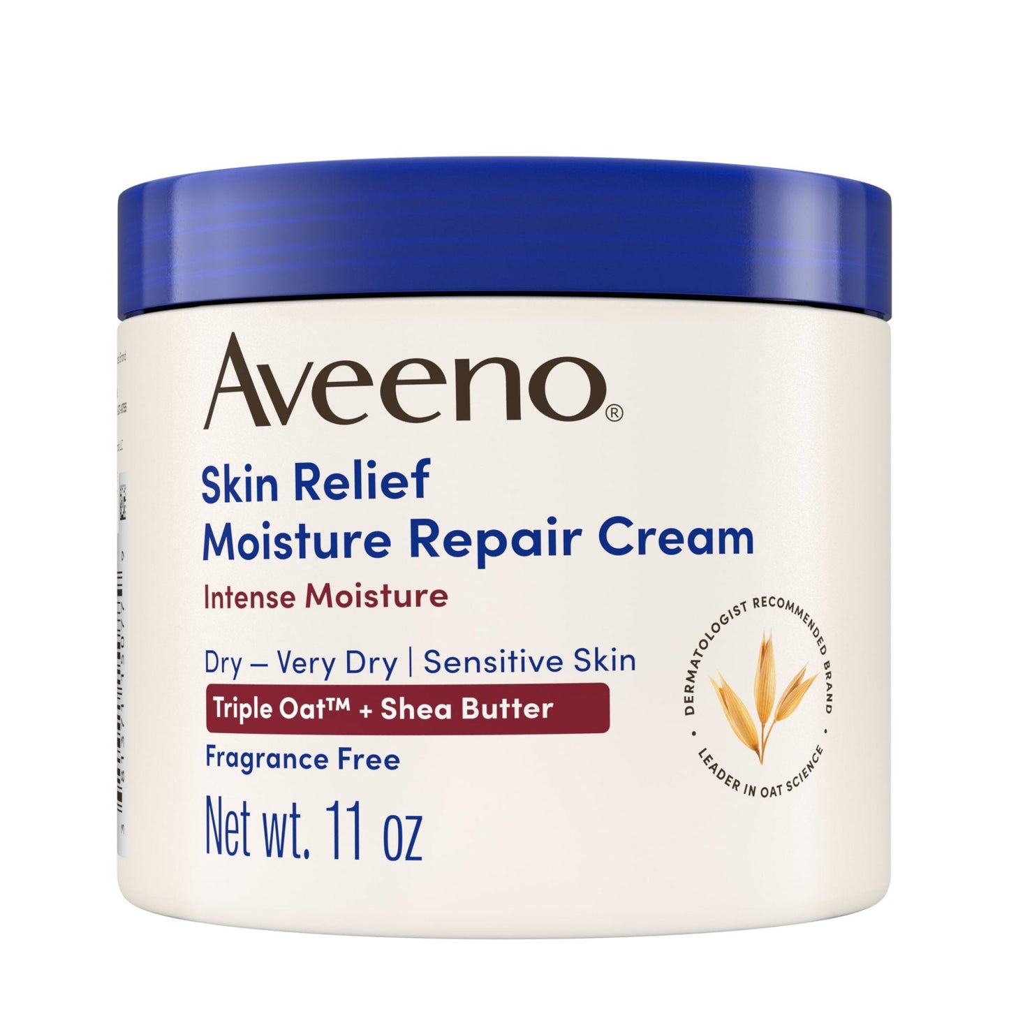 Aveeno Skin Relief Intense Moisture Repair Body Cream with Triple Oat & Shea Butter Formula, Helps Heal, Repair & Restore Very Dry Skin - Maple Wellness Supplements