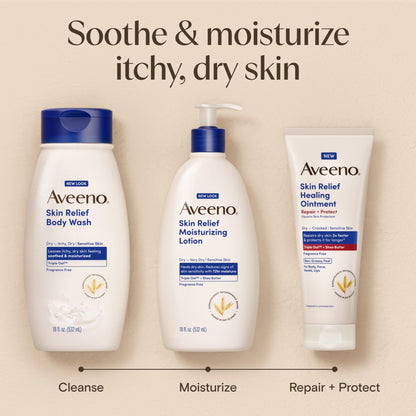 Aveeno Skin Relief Moisturizing Lotion Heals Very Dry, Sensitive Skin, Fast-Absorbing Body - Maple Wellness Supplements
