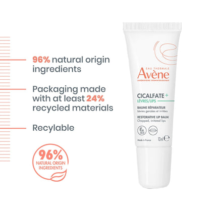 Avène Cicalfate Restorative Lip Cream, Long Lasting Moisture to Soothe Dry, Cracked Lips - Maple Wellness Supplements