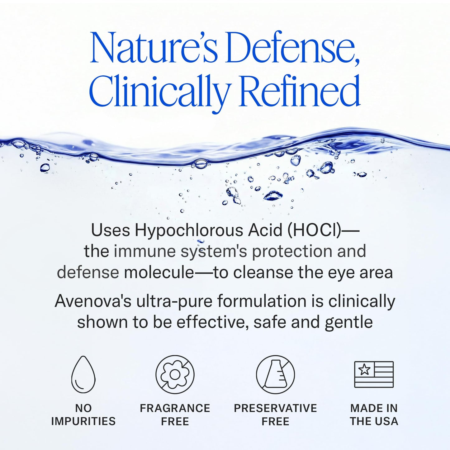 Avenova Eyelid and Eyelash Cleanser Spray - 20ml Bottle - Gentle Everyday Pure Hypochlorous Acid Spray for Eye Irritation - Maple Wellness Supplements
