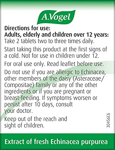 A.Vogel Echinaforce Echinacea Tablets | Relieves Cold & Flu Symptoms by Strengthening - Maple Wellness Supplements